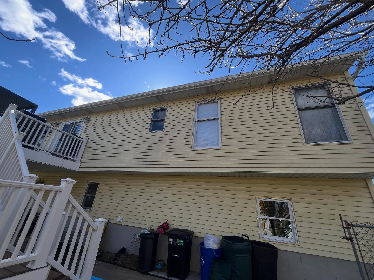 Before — old gutters on home in Lincoln Park, NJ