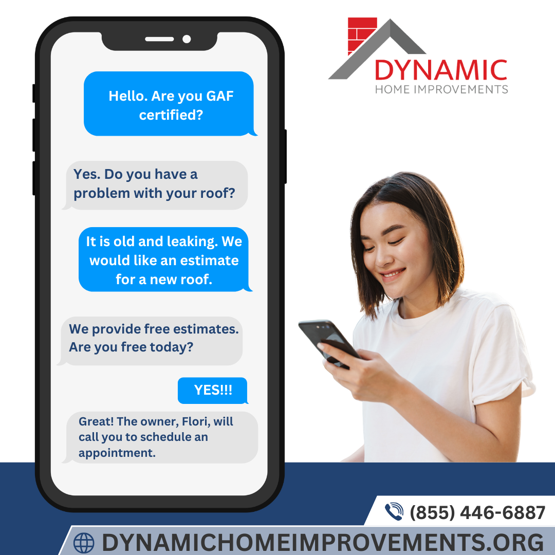 Dynamic Home Improvements — customers texting for free estimates