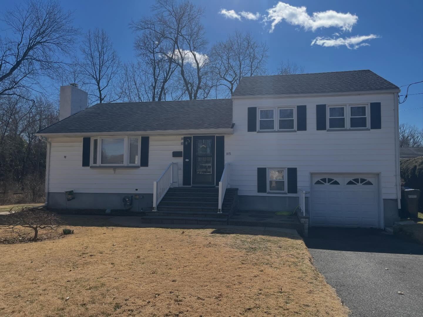 Before — old gutters on Piscataway NJ home prior to replacement