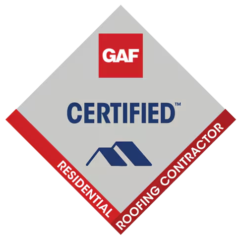 GAF certified contractor badge held by Dynamic Home Improvements
